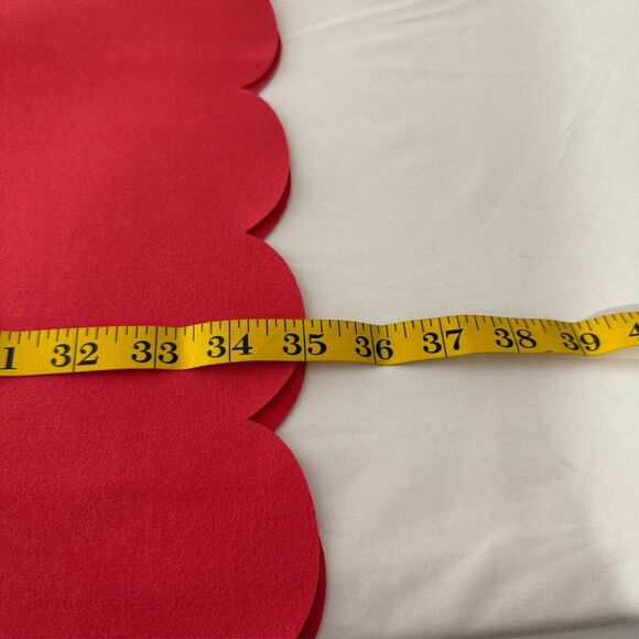 J Crew 12 Red Scalloped Shift Dress Timeless Chic Elegant Sleeveless - Picture 7 of 7